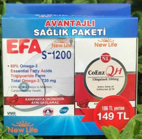 New Life CoEnz qh Ubiquinol + Efa S Avantajlı Paket